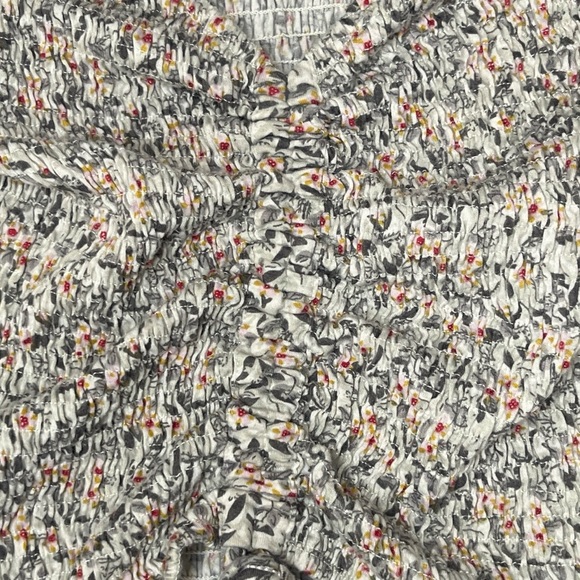 Willow & Root Long Sleeve Floral Crop Top with Ruching Size L - Picture 4 of 8